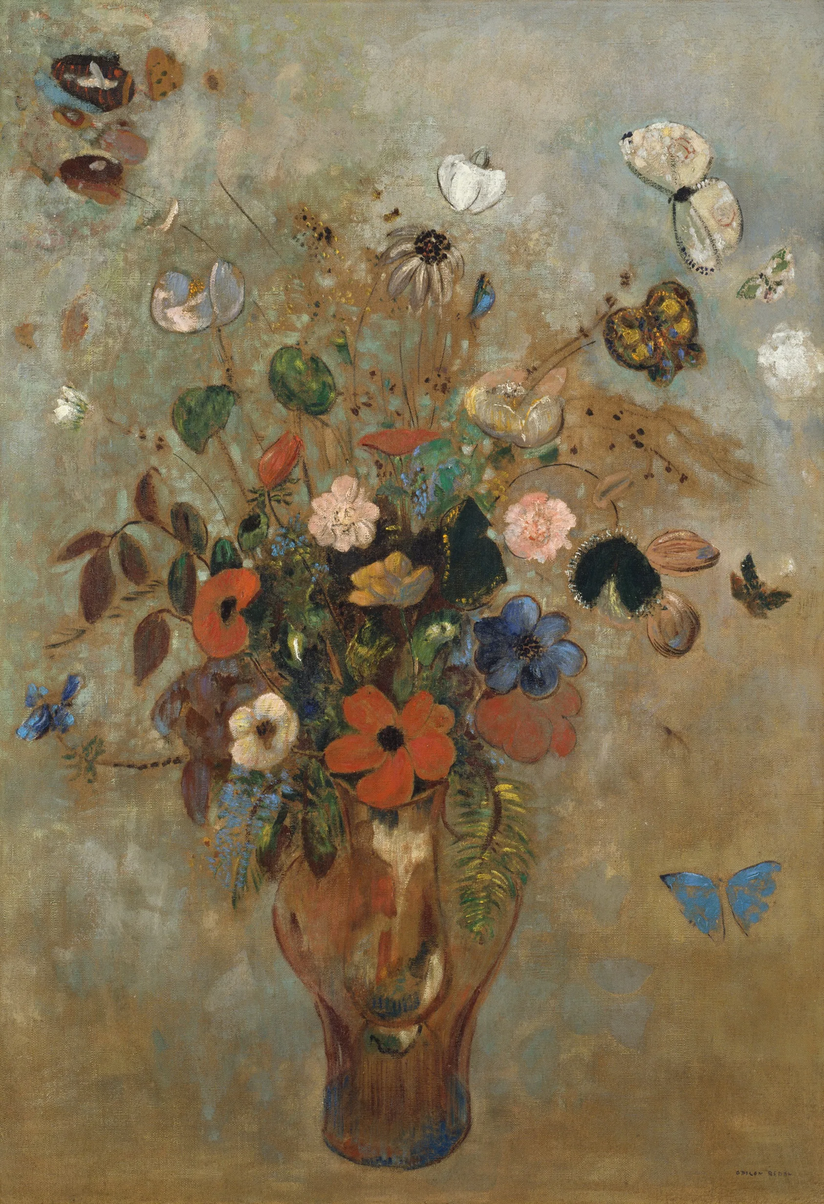 Still Life with Flowers, by Odilon Redon